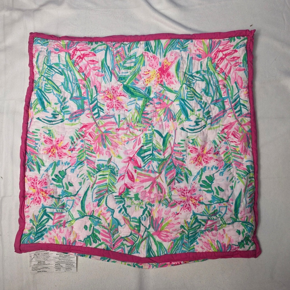 Lilly Pulitzer Pottery Barn  Sham Pink Orchard 26x26 flaw